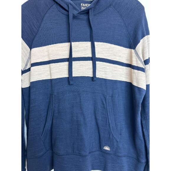 Faherty Organic Cotton Lightweight Long Sleeve Hooded Shirt Sunwashed XS - Picture 4 of 10